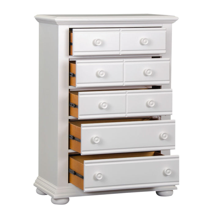 Summer House 5 Drawer Chest in White image