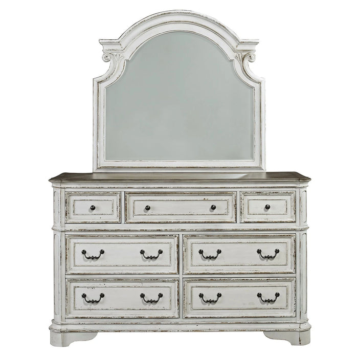 Magnolia Manor King California Panel Bed, Dresser & Mirror, Chest image