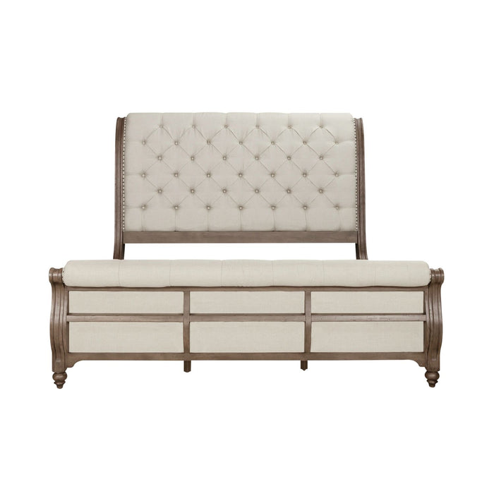 Americana Farmhouse King Sleigh Bed