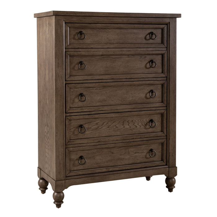 Americana Farmhouse King Sleigh Bed, Dresser & Mirror, Chest, N/S