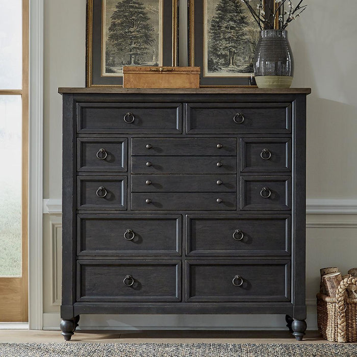 Liberty Furniture Americana Farmhouse 12 Drawer Chesser in Black