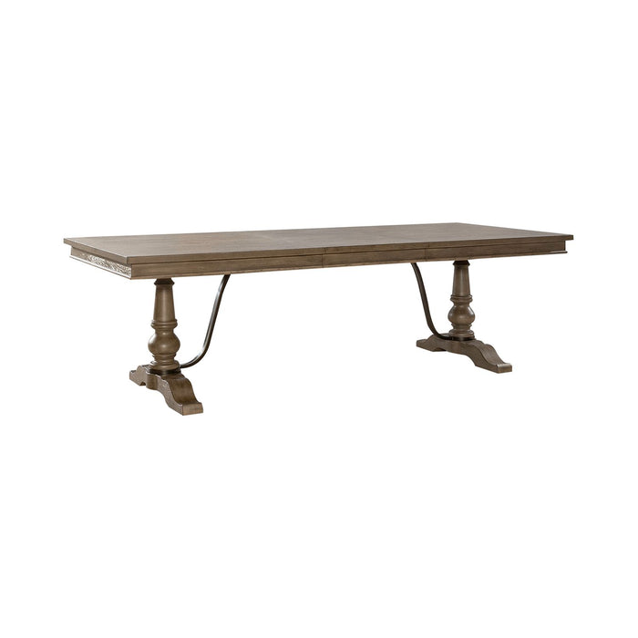 Americana Farmhouse 6 Piece Trestle Table Set