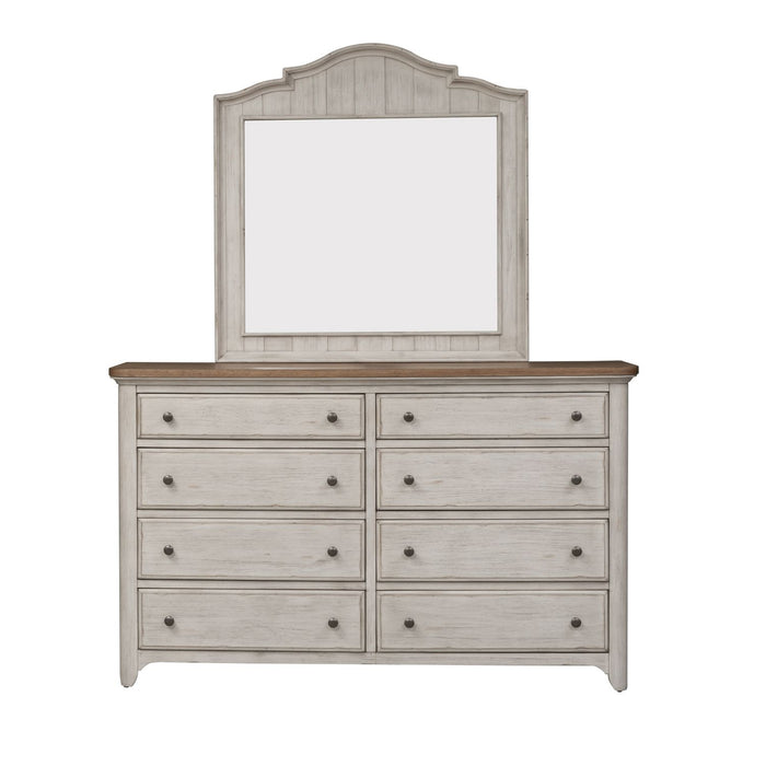 Farmhouse Reimagined Queen Poster Bed, Dresser & Mirror