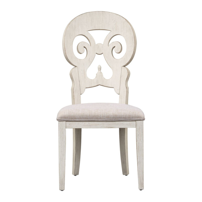 Farmhouse Reimagined Splat Back Side Chair (RTA) in Antique White (Set of 2)