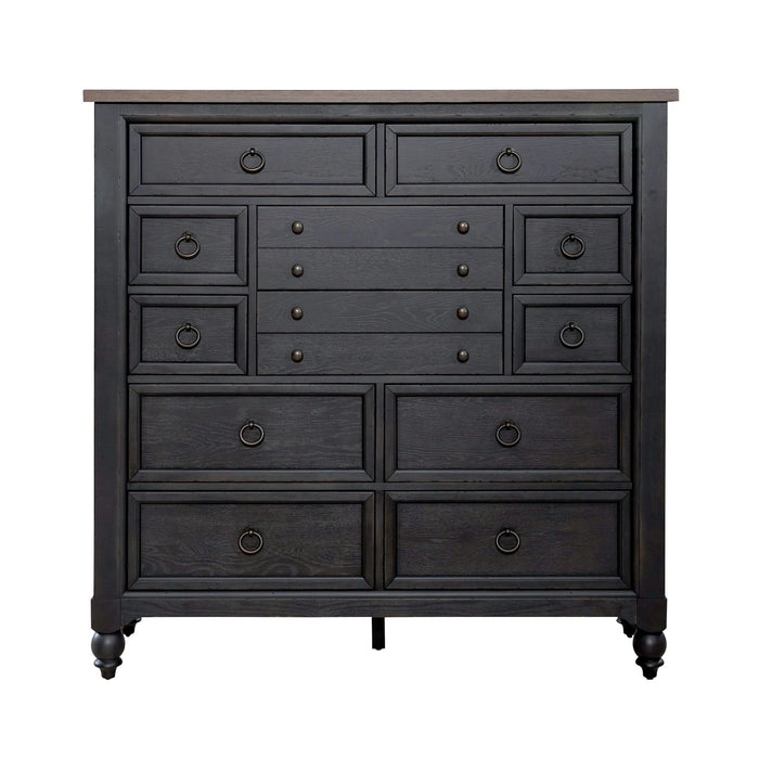 Americana Farmhouse 12 Drawer Chesser in Black image