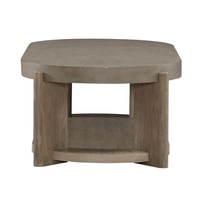 Affinity Cocktail Table in Dusty Taupe with Concrete Top image
