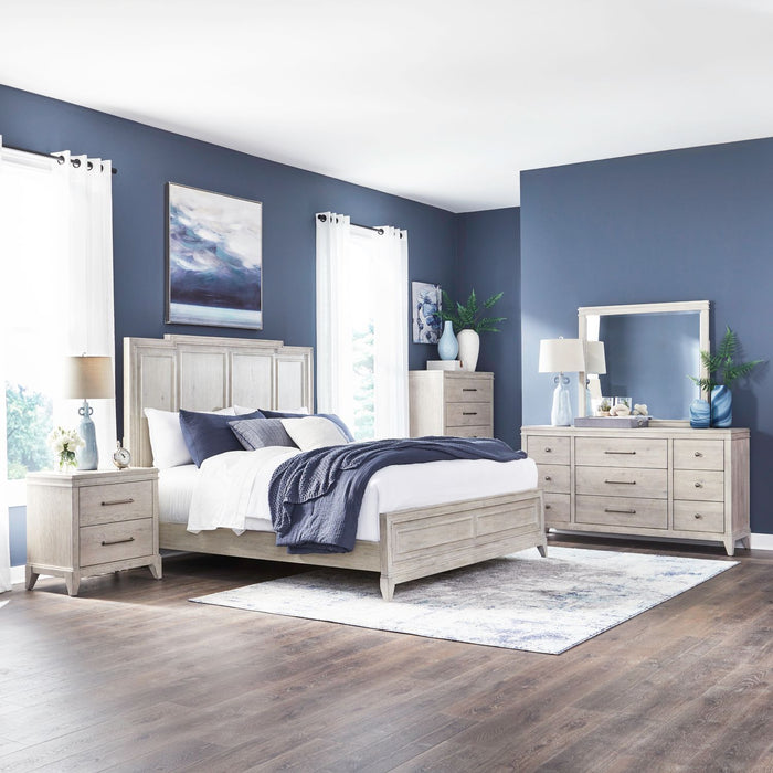 New Haven King Panel Bed, Dresser & Mirror, Chest, Night Stand image