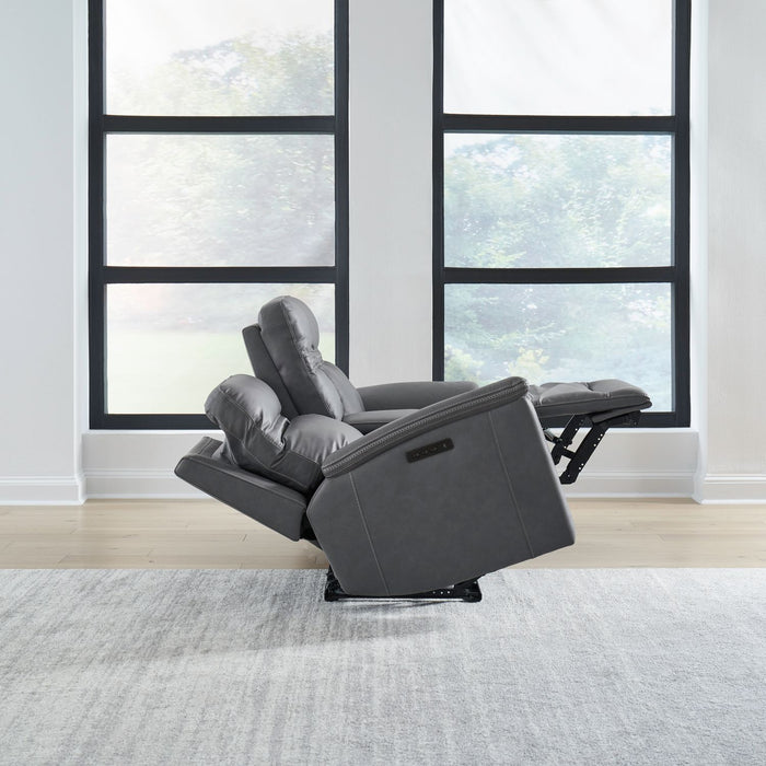 Cooper Loveseat w/Console P3 & ZG in Blue Gray