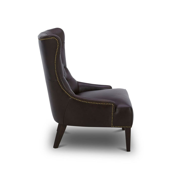 Liberty Furniture Garrison Leather Accent Chair in Brown