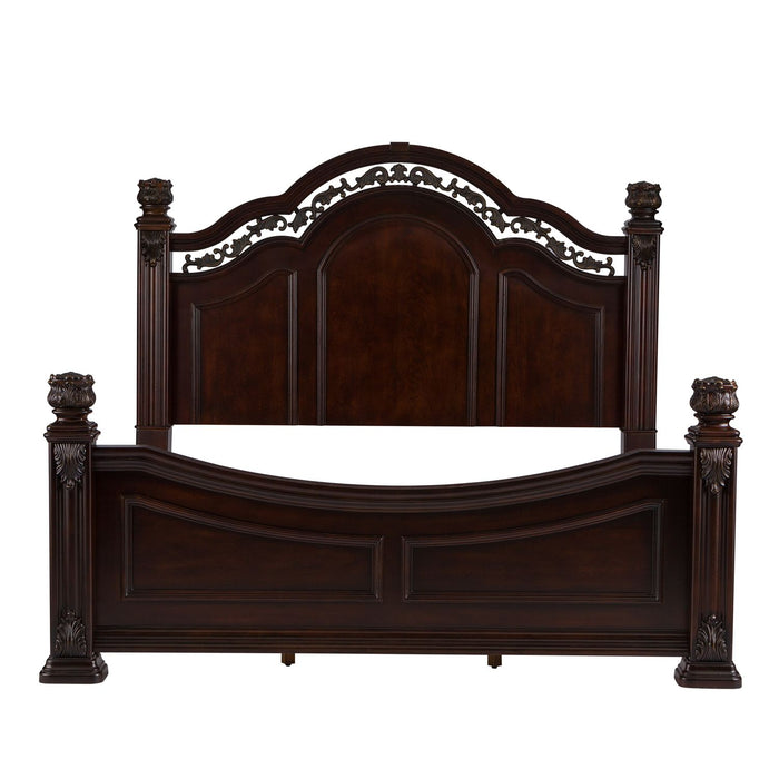 Messina Estates King Poster Bed, Dresser & Mirror, Night Stand