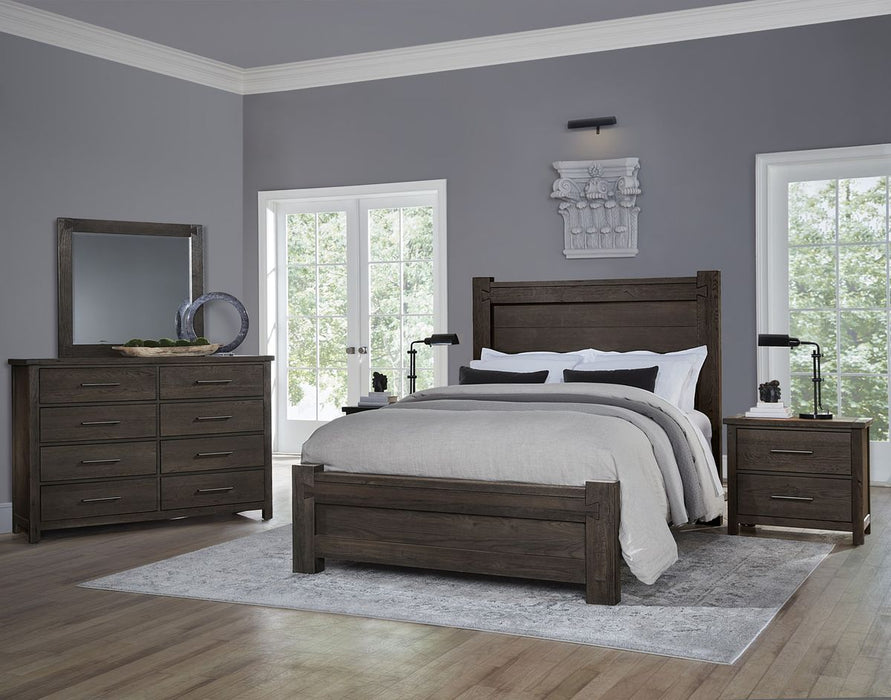 Vaughan Bassett Dovetail King Poster Bed with 6x6 Footboard in Java
