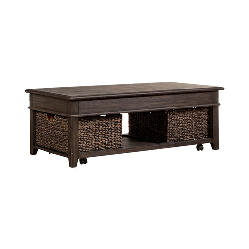 Liberty Furniture Mill Creek Lift Top Cocktail Table in Peppercorn image
