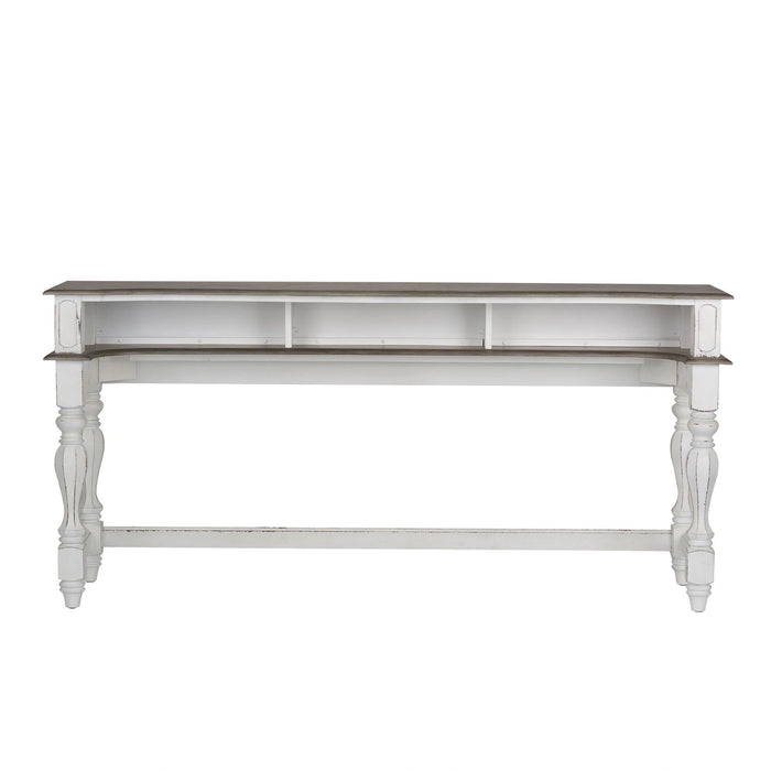 Magnolia Manor Console Bar Table in Antique White image