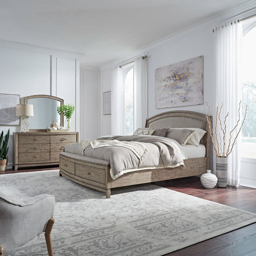 Avalon King California Uph Storage Bed, Dresser & Mirror image