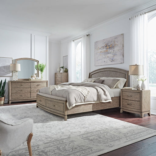 Avalon King California Panel Storage Bed, Dresser & Mirror, Chest, NS image