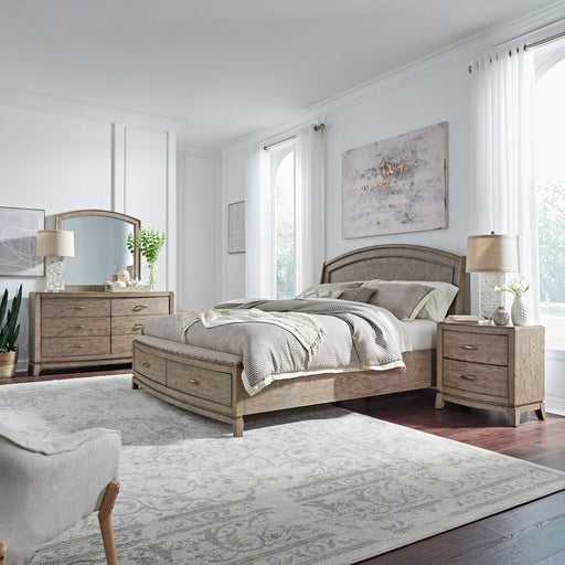 Avalon King California Panel Storage Bed, Dresser & Mirror, NS image