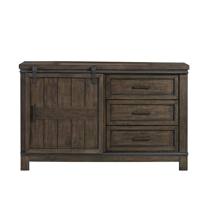 Thornwood Hills Barn Door Dresser in Rock Beaten Gray image