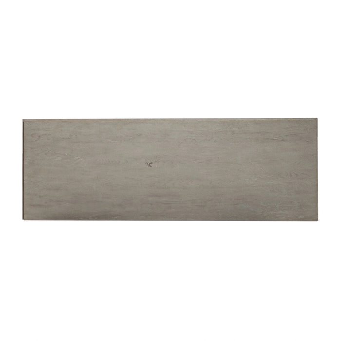 Belmar 9 Drawer Bureau Dresser in Washed Taupe and Silver Champagne image