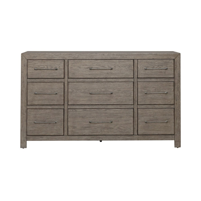 Liberty Furniture Skyview Lodge 9 Drawer Dresser in Cobblestone