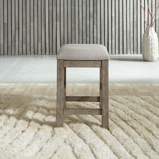 Liberty Furniture Skyview Lodge Upholstered Console Stool in Cobblestone image