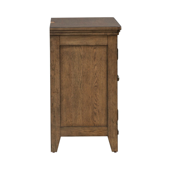 Carolina Park 2 Door Bedside Chest w/ Charging Station