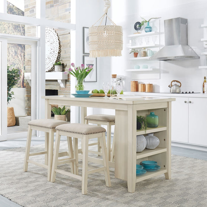 Brook Creek 5 Piece Counter Set in White image