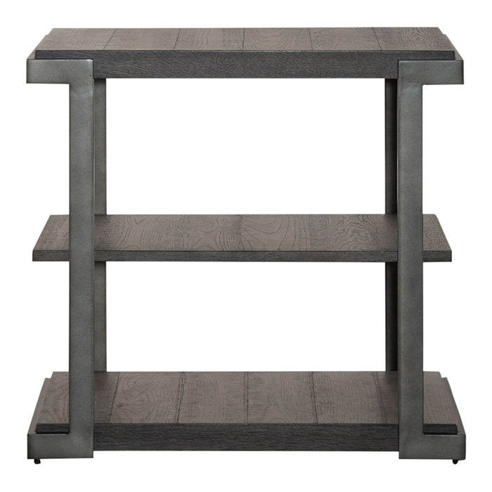 Modern View Tiered End Table in Gray