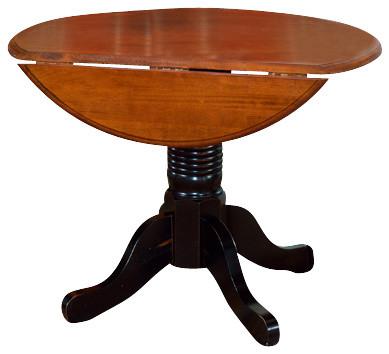 A-America British Isles 42" Dropleaf Dining Table in Oak/Black image