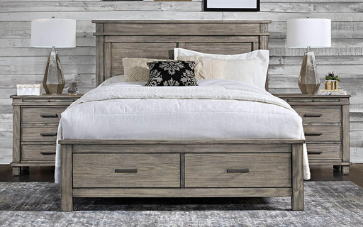 A-America Furniture Glacier Point King Storage Bed in Greystone image