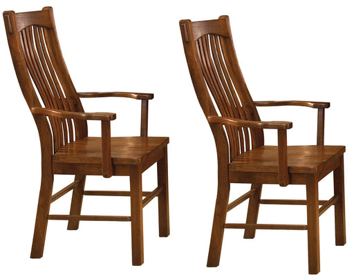 A-America Laurelhurst Slatback Arm Chair in Mission Oak (Set of 2) image