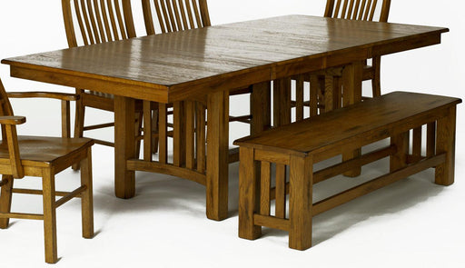 A-America Laurelhurst Trestle Dining Table in Rustic Oak image