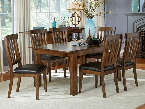 A-America Mariposa Double Butterfly Leg Table in Rustic Whiskey