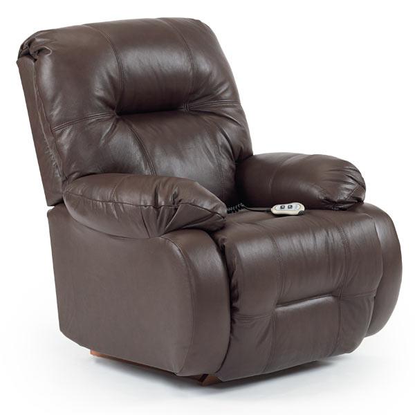 BRINLEY LEATHER POWER HEAD TILT SWIVEL GLIDER RECLINER- 8MZ85LU