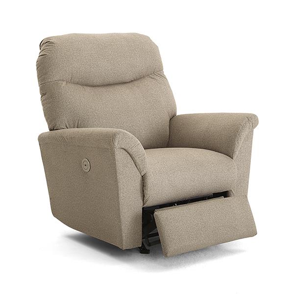 CAITLIN LEATHER POWER HEAD TILT ROCKER RECLINER- 4NZ27LU