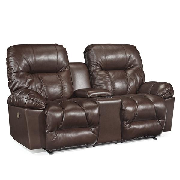 RETREAT LOVESEAT LEATHER POWER ROCKING CONSOLE LOVESEAT- L800CQ7