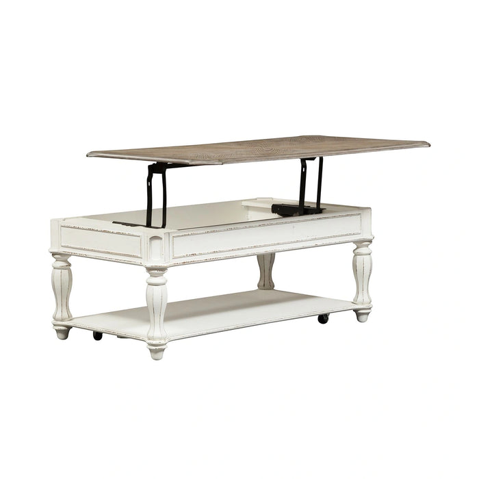 Magnolia Manor Lift Top Cocktail Table in Antique White image