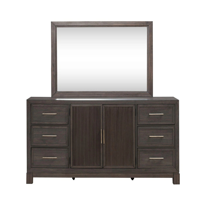 Modern Edge Dresser & Mirror image