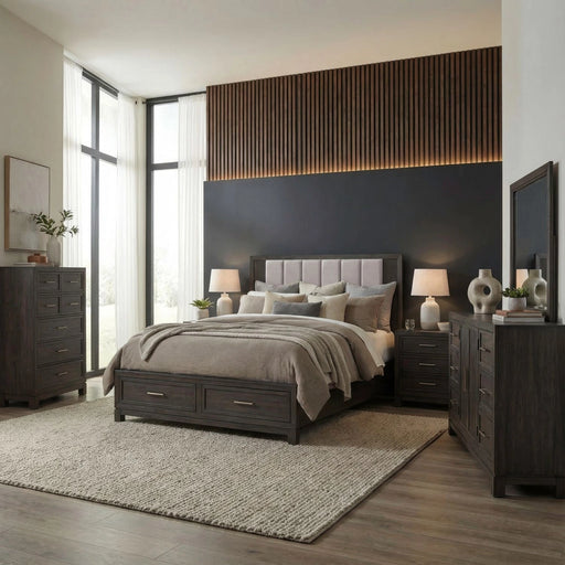 Modern Edge King Storage Bed, Dresser & Mirror, Chest, Night Stand image