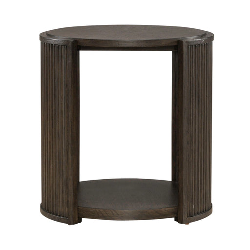 City View Round End Table in Coffee Bean image