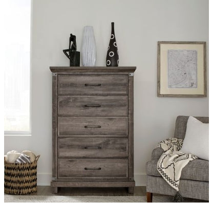 Liberty Furniture Lakeside Haven 5 Drawer Chest in Brownstone