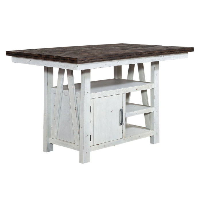 Farmhouse Gathering Table in White/Oak image
