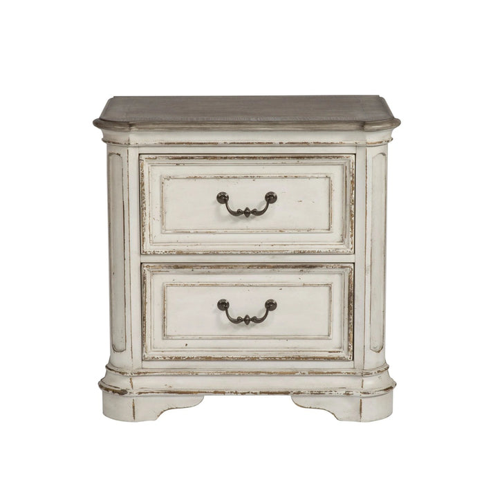 Magnolia Manor King California Upholstered Sleigh Bed, Dresser & Mirror, Chest, Night Stand image