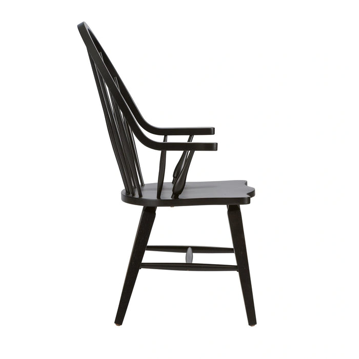 Hearthstone Ridge Windsor Back Arm Chair - Black image