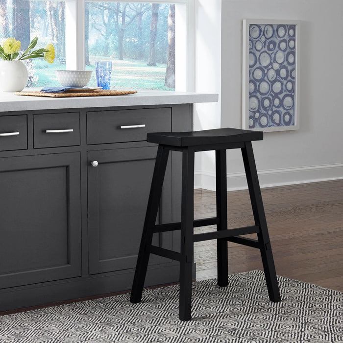 Creations 30 Inch Sawhorse Barstool - Black (RTA) image