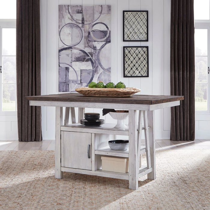 Farmhouse Gathering Table in White/Oak image
