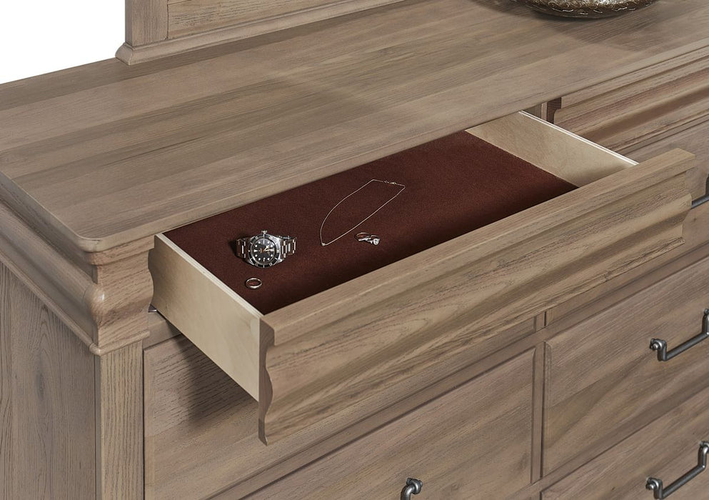 Vaughan Bassett Vista 5-Drawer Chest in Natural Oak