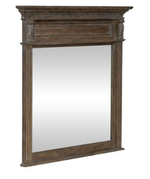 Liberty Furniture Carlisle Court Landscape Mirror in Chestnut with Dusty Wax