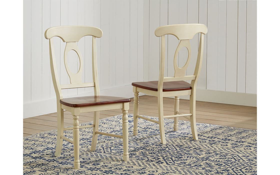 Napoleon Sidechairs Merlot/Buttermilk (6pc Dining Chair Set)